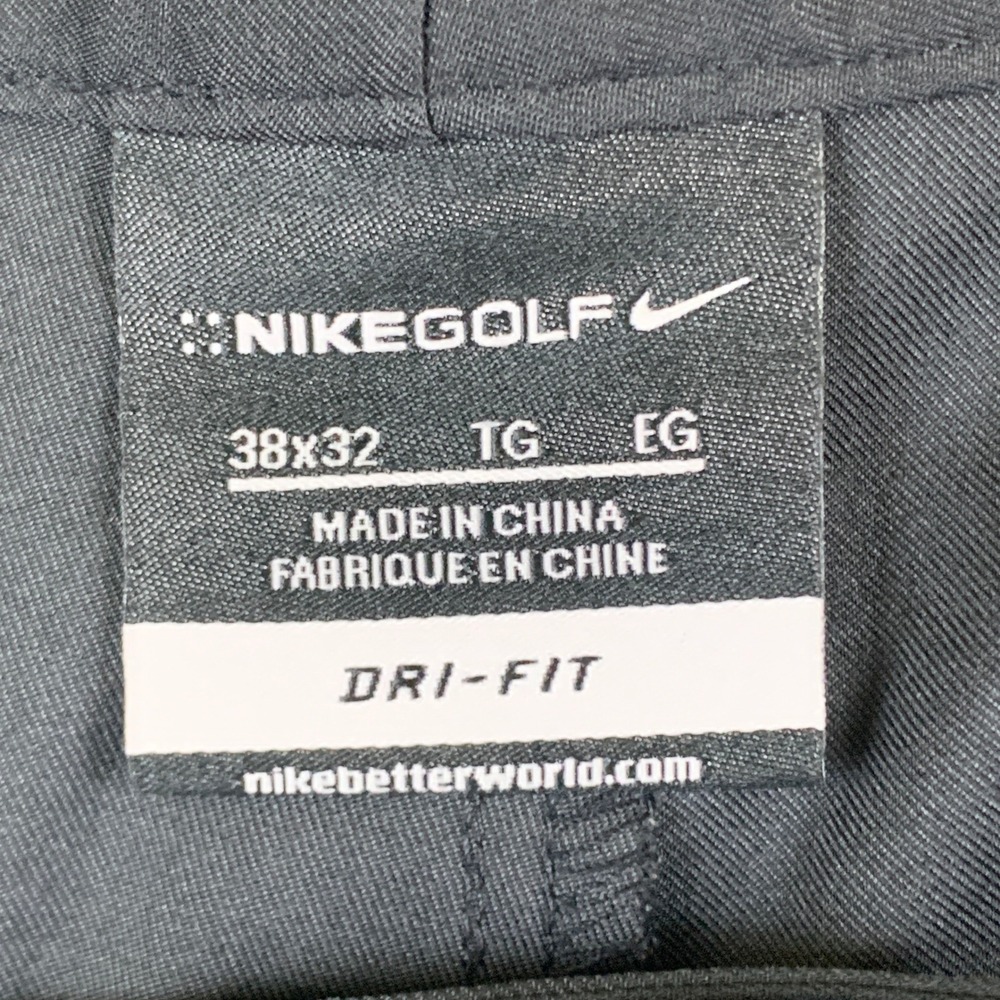 Nike Golf Mens Dri-FIT Flat‎ Front Pants Black 38x32 Performance 597323-012 - Picture 2 of 8